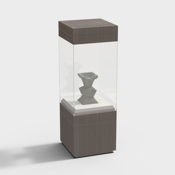 Elegant Display Cabinet 3D model for Modern Interiors