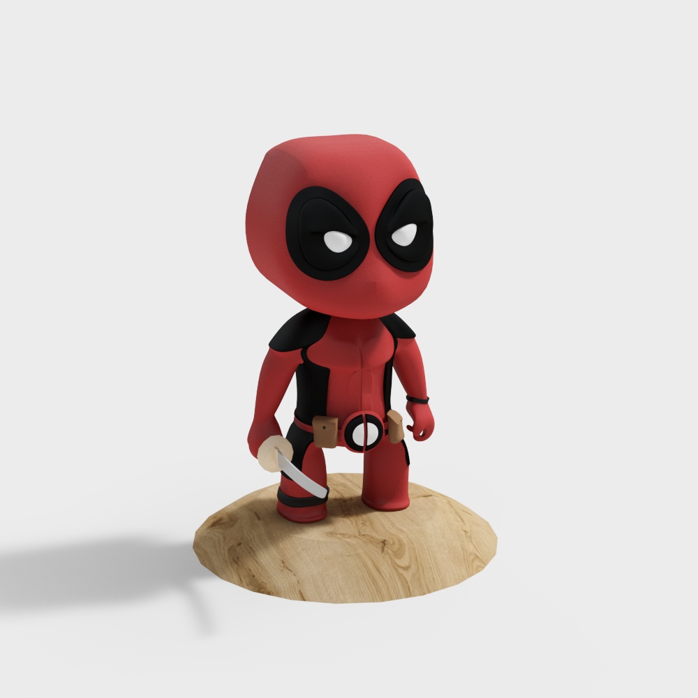 High-Detail Deadpool 3D Model for Creative Projects