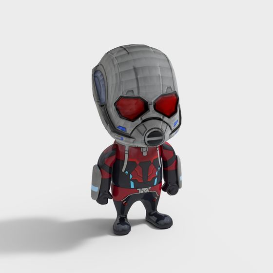 Ant-Man Hero 3D Model - Low Poly Design