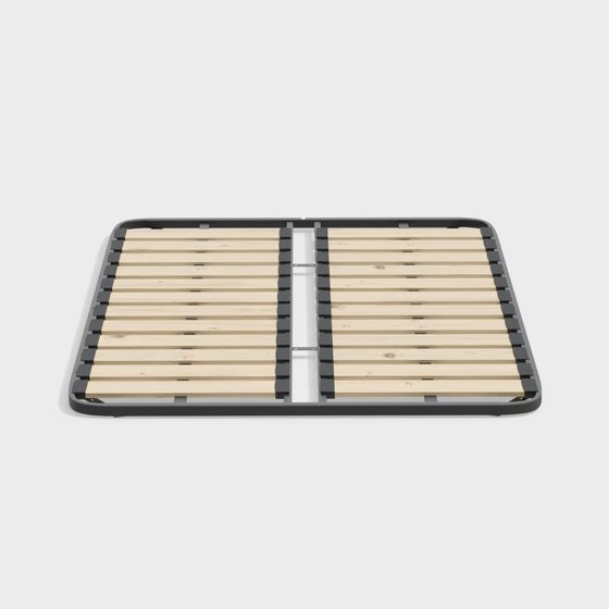 Minimalistic Low-Poly Bed Frame 3D Model
