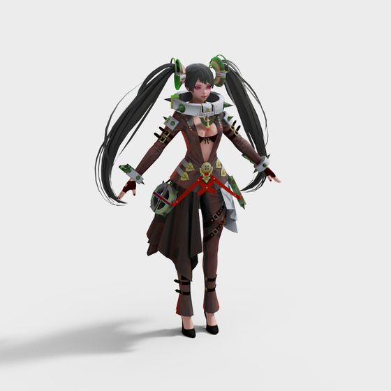 Steampunk Mechanical Girl 3D model for Creative Projects