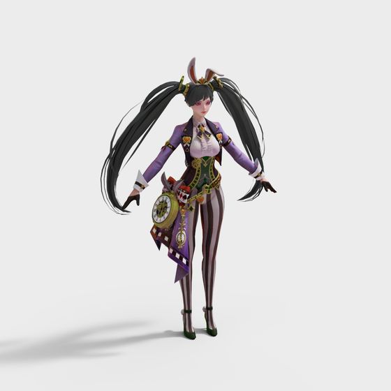 Mad Hatter Low Poly 3D Model