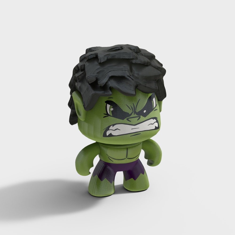 Low-Poly High-Detail Green Giant 3D Model