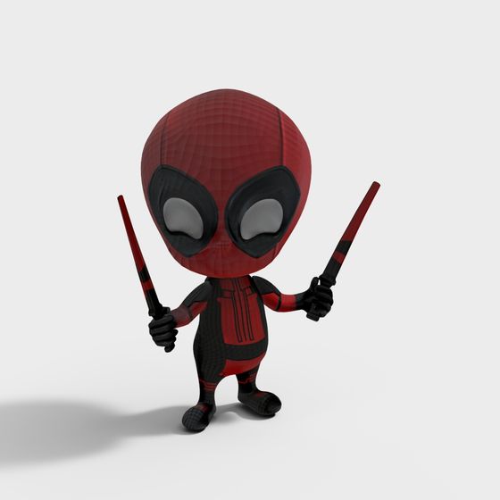 Deadpool Chibi 3D Model