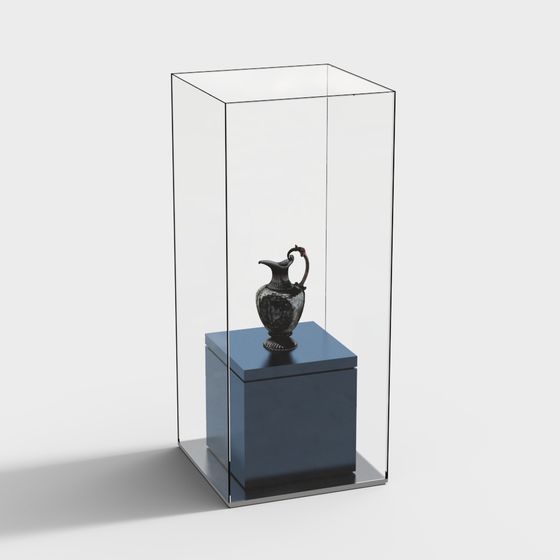 Antique Showcase 3D model for Modern and Classic Fusion