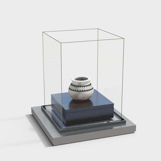 Ceramic Jar Display Cabinet 3D model