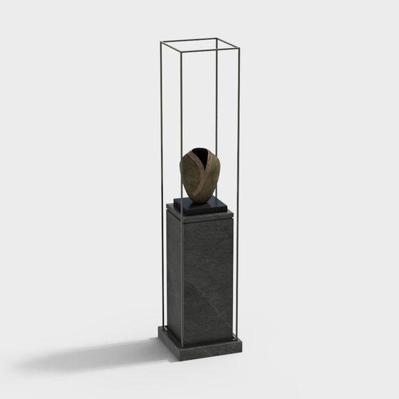 Art Sculpture Display Stand 3D model