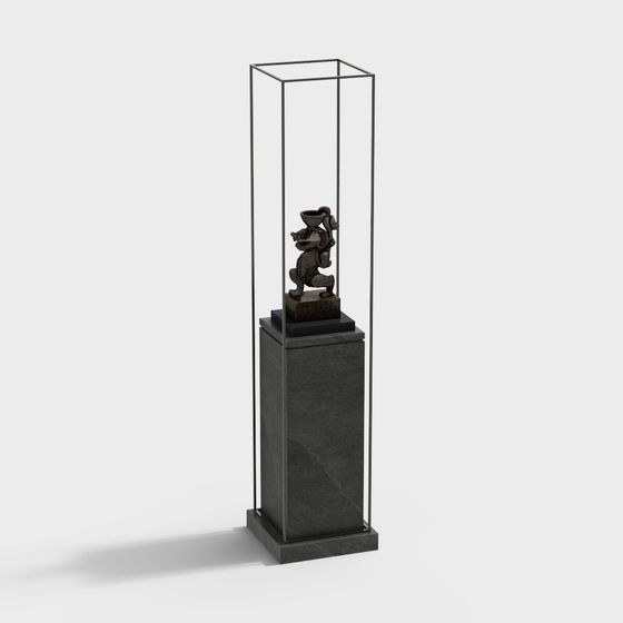 Sculpture Gallery Display Stand 3D model