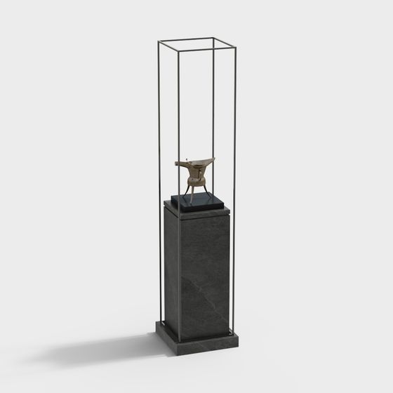 Vintage Display Cabinet 3D model