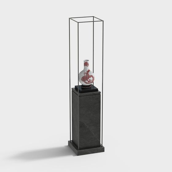 Artistic Vase Display 3D model