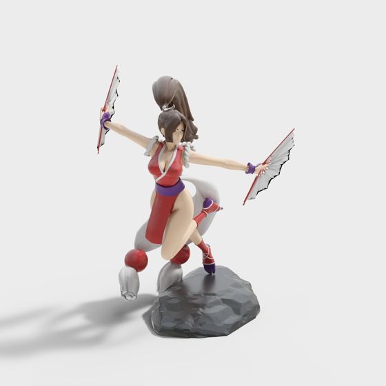 Battle Dancer 3D model - Low Poly with High Detail