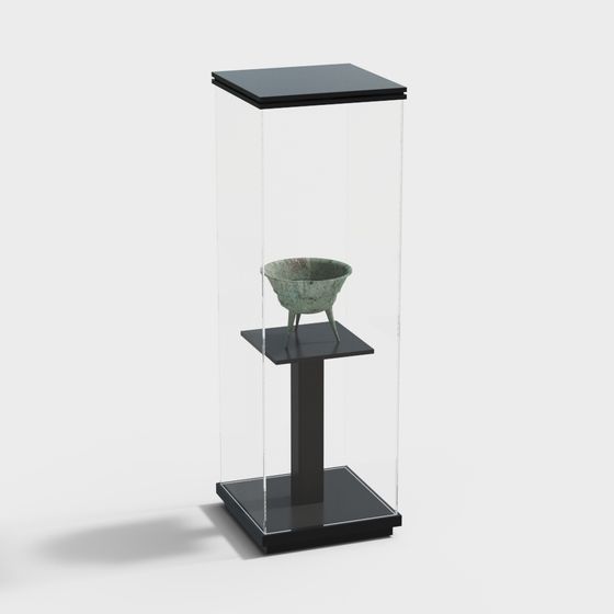 Antique Display Cabinet 3D model