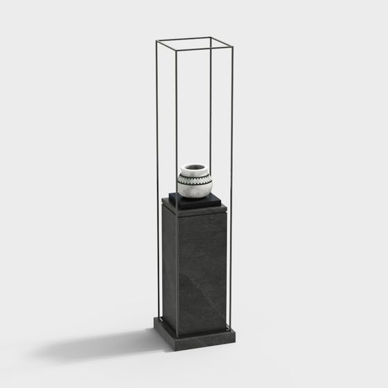 Sophisticated Glass Display Cabinet 3D model