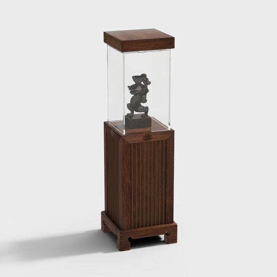 Antique Display Cabinet 3D model