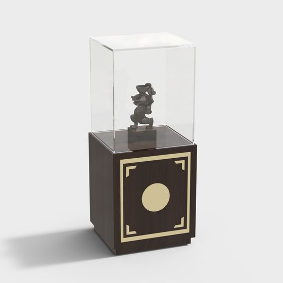 Antique Display Cabinet 3D model for Modern Art Spaces