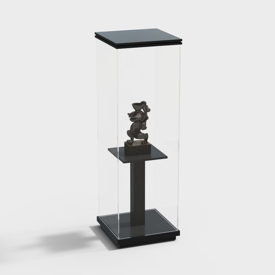 Vintage Display Cabinet 3D model