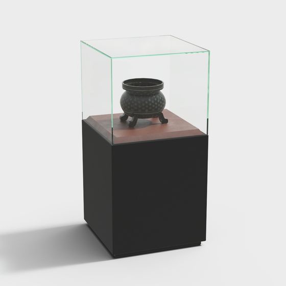 Elegant Low Poly Bronze Incense Burner 3D model