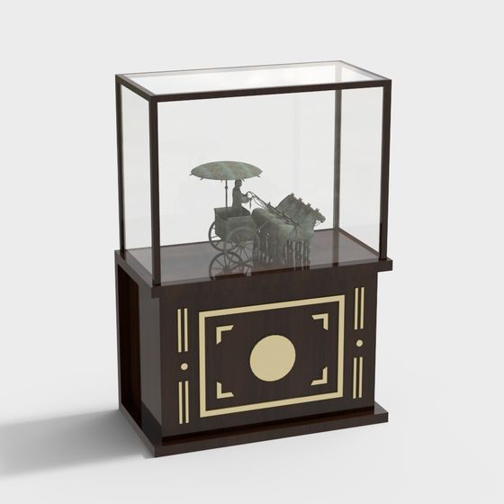 Elegant Carriage Display Case 3D Model