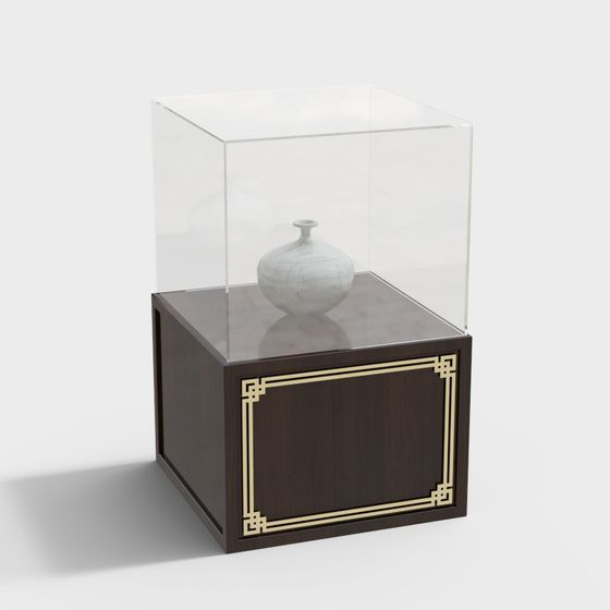 Stylish Display Cabinet 3D model for Elegant Spaces