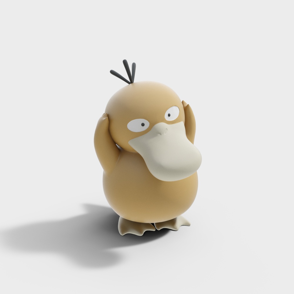 Charming Low-Poly 3D Model of a Baby Dragon