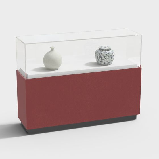 Stylish Display Cabinet 3D model for Contemporary Interiors