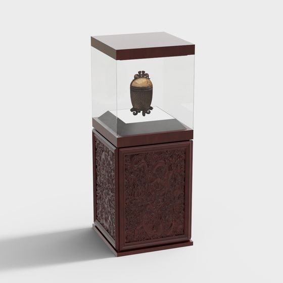 Antique Display Cabinet 3D model