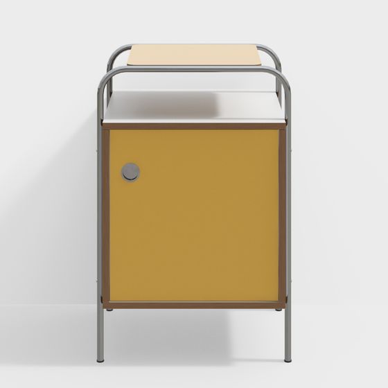 Stylish Low-Poly Nightstand 3D model