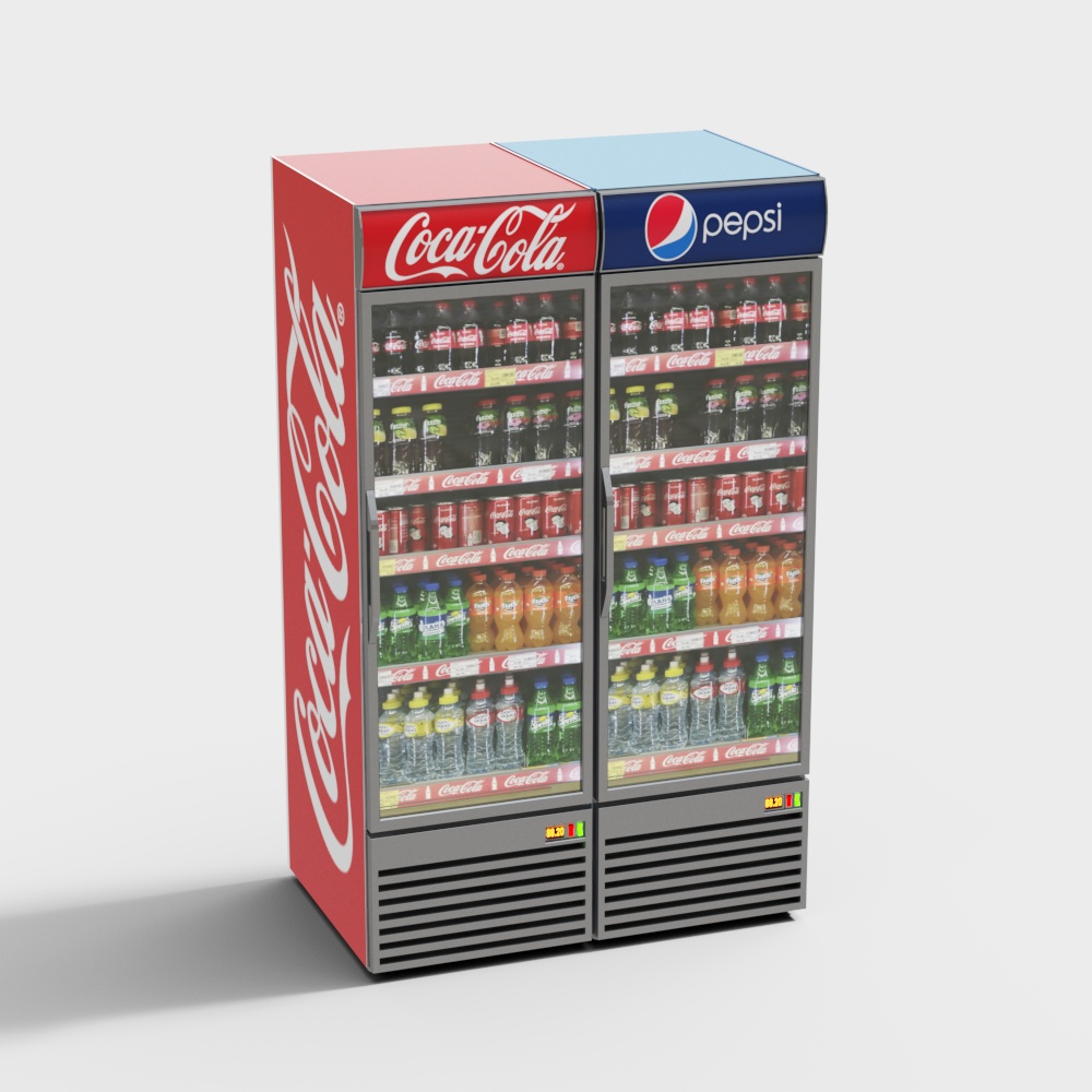 Supermarket island shelves