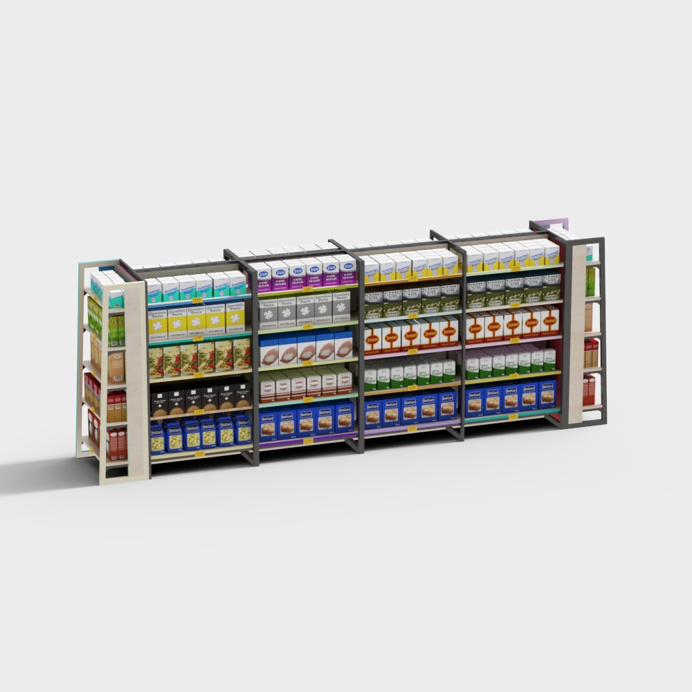 Shopping mall snack wall shelves