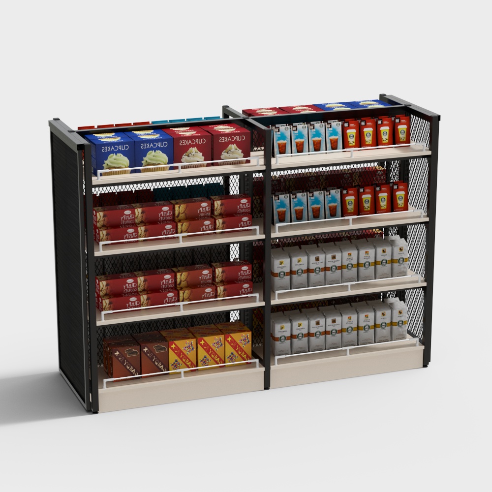 Supermarket wall-mounted containers