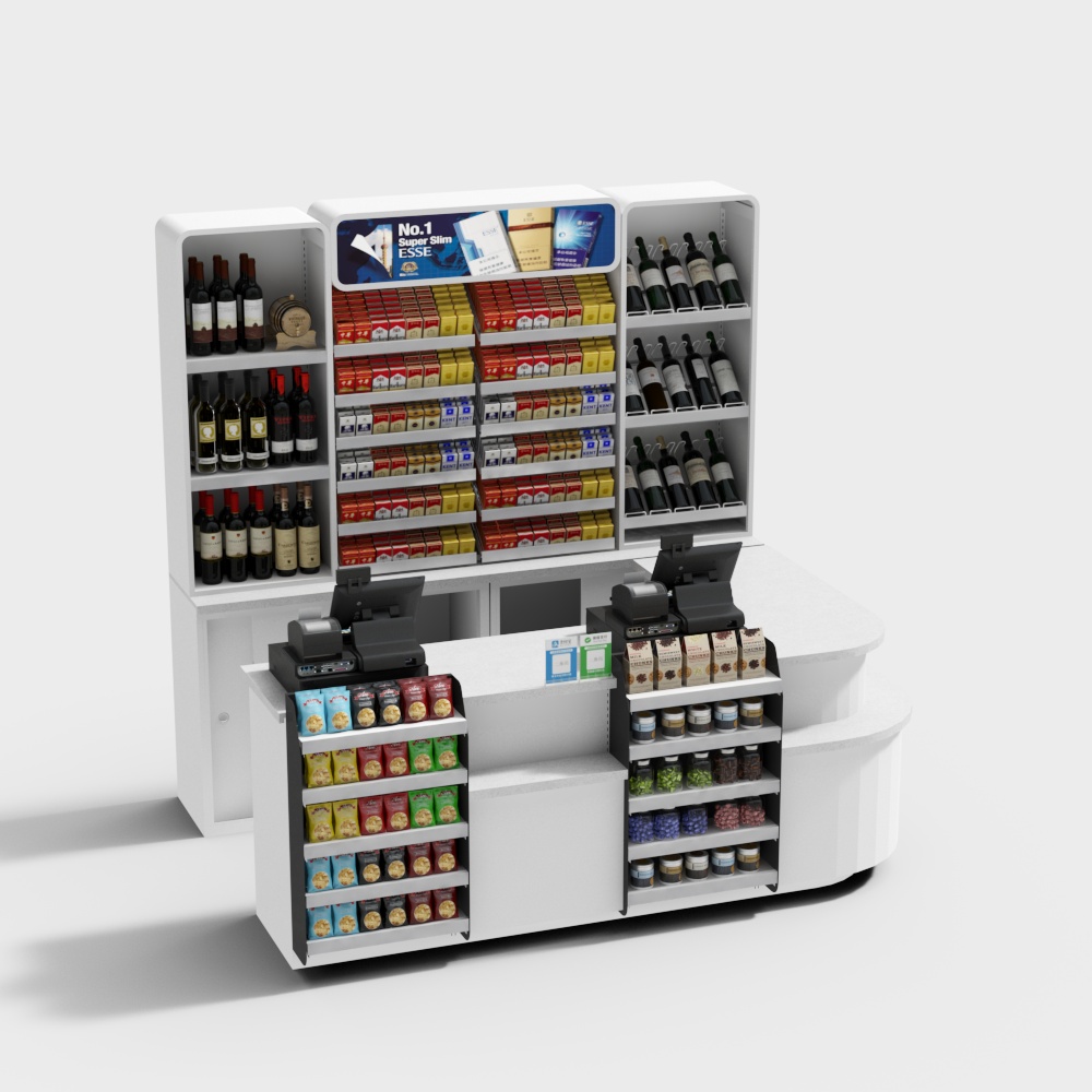 ชั้นวางผนังซุปเปอร์มาร์เก็ตแบบจำนวนมาก