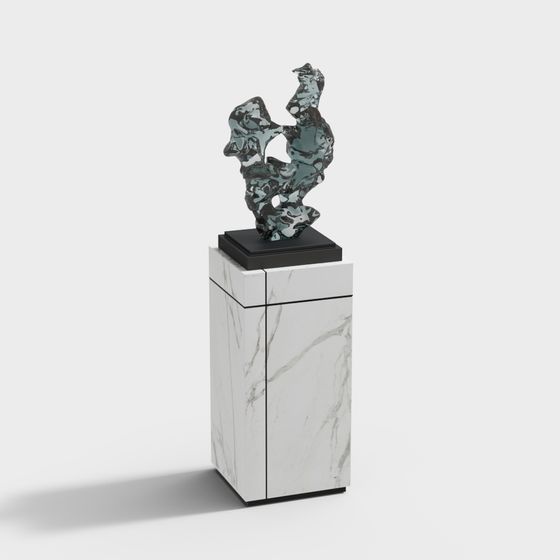 Abstract Low-Poly Sculpture 3D model