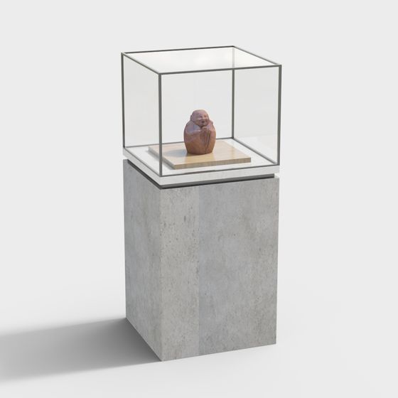 Smiling Buddha Statue Low Poly 3D model