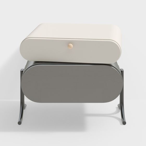 Streamlined Storage Stool 3D model