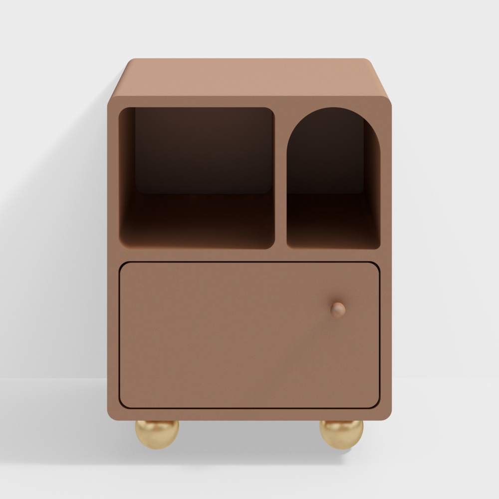 Modern cream style bedside table