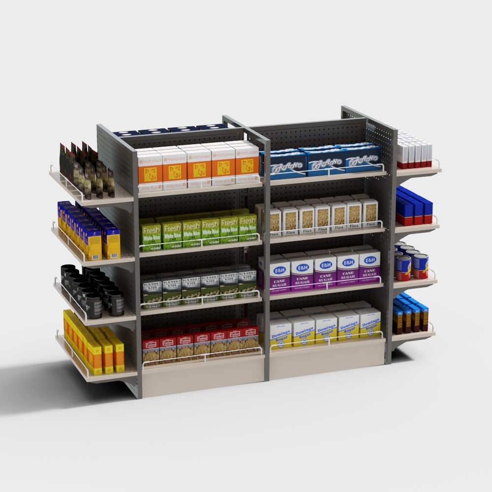 Supermarket wall-mounted containers