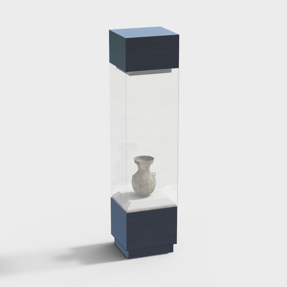 Elegant Display Cabinet 3D model for Modern Interiors