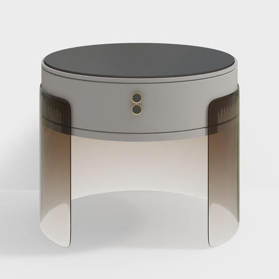 Elegant Low-Polygon Round Table 3D Model