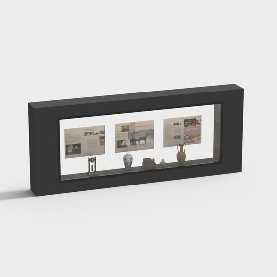 Stylish Showroom Display Cabinet 3D model