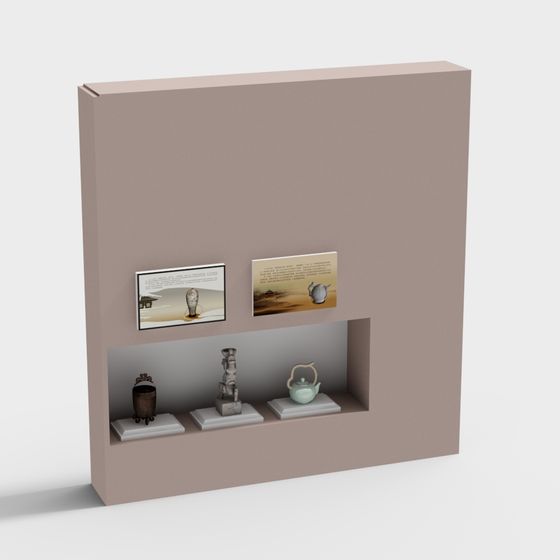 Zen Display Cabinet 3D model for Modern Spaces