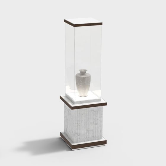 Elegant Display Cabinet 3D model for Modern Aesthetics
