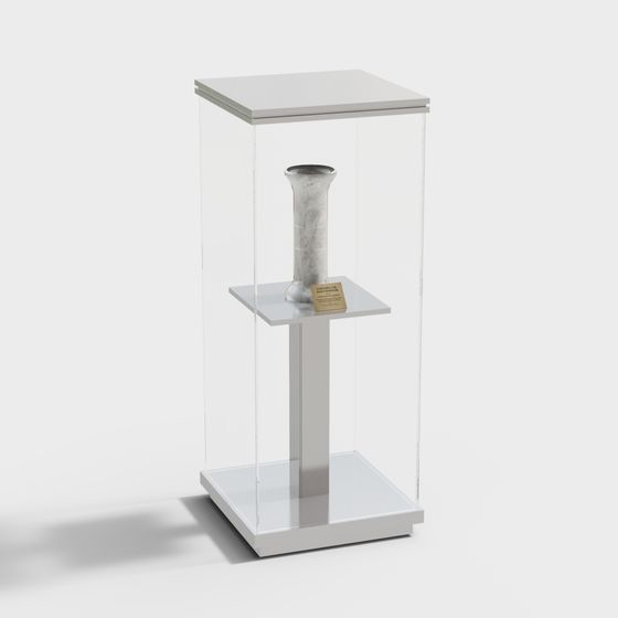 Stylish Low-Polygon Display Cabinet 3D model