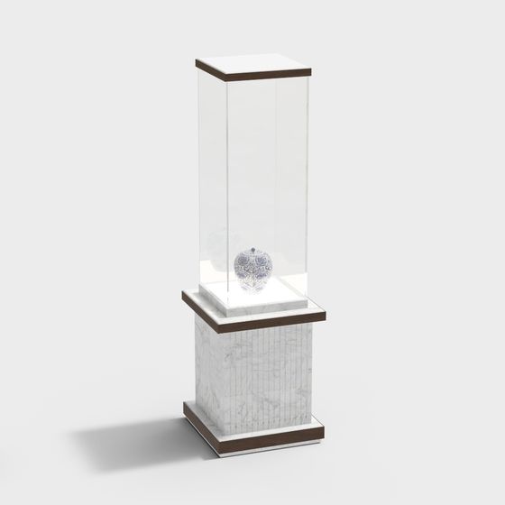 Elegant Display Cabinet 3D model