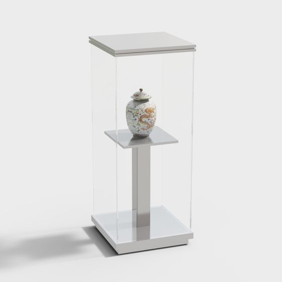 Elegant Display Cabinet 3D model for Modern Interiors