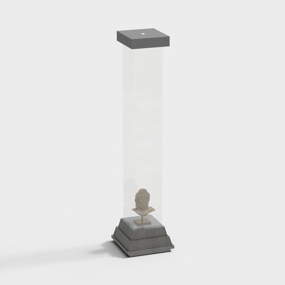 Buddha Bust Display Stand 3D model