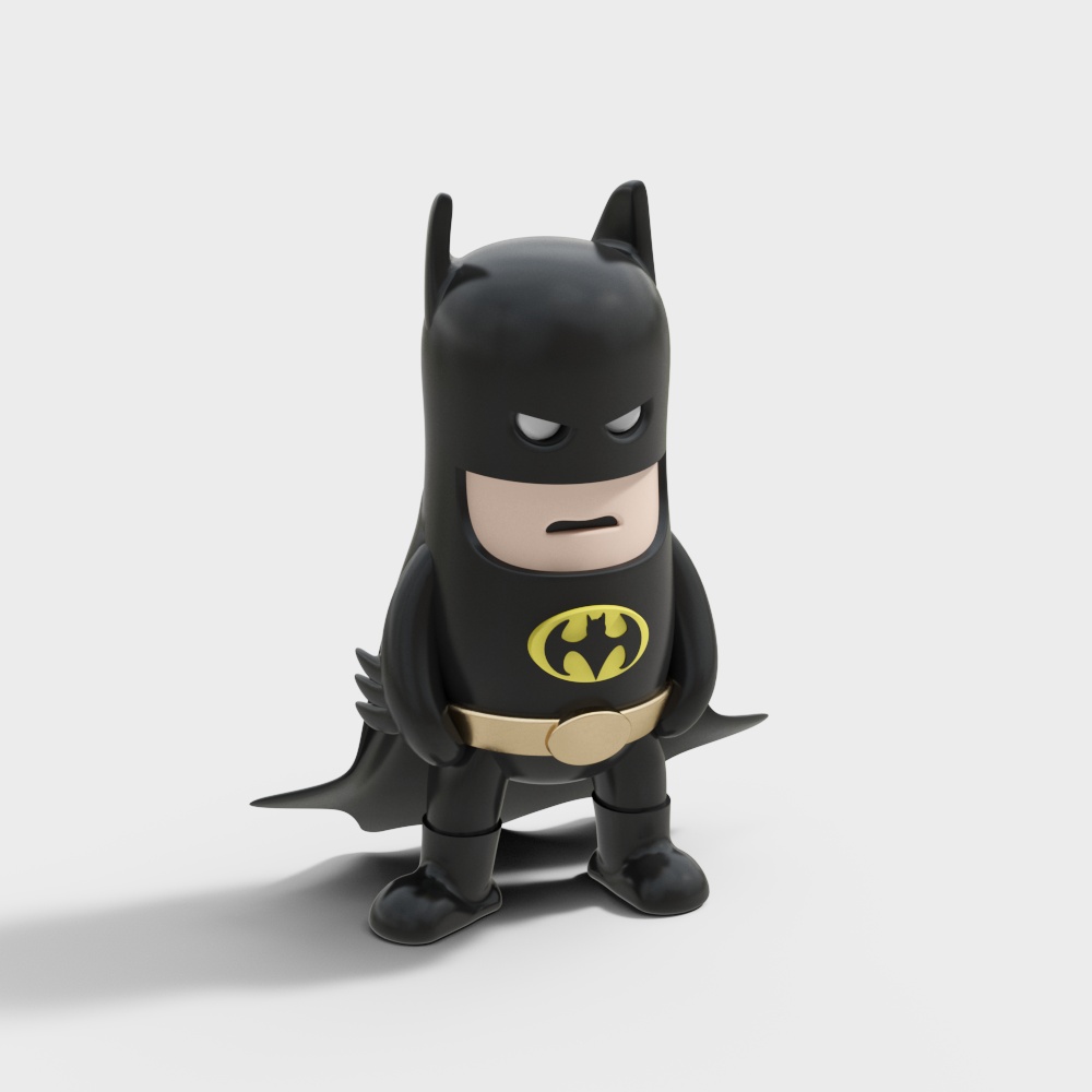 Cute Low-Poly Batman 3D Model