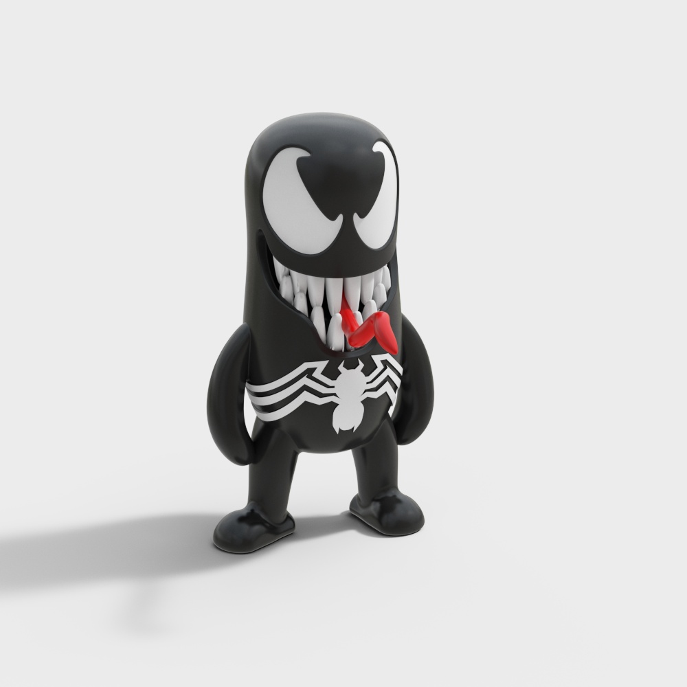 Venom 3D Model: Low-Poly High-Detail Design