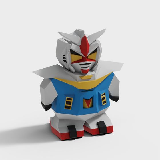 Low Poly Sci-Fi Robot 3D model