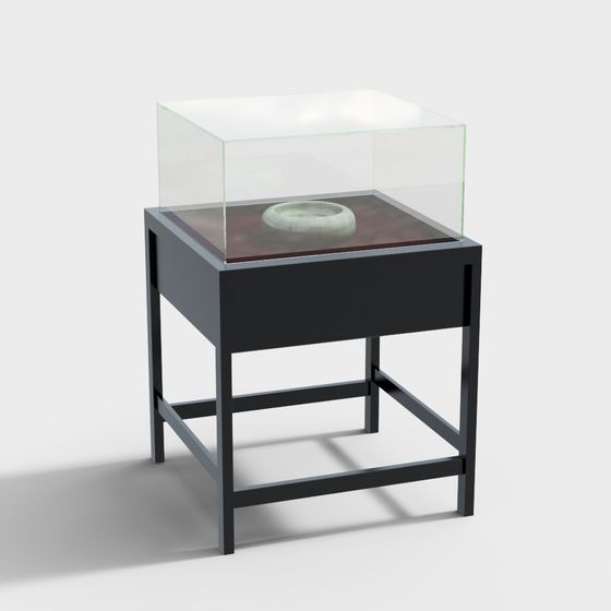 Sleek Minimalist Display Cabinet 3D model