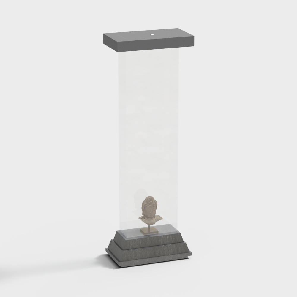 Buddha Bust Display Stand 3D model